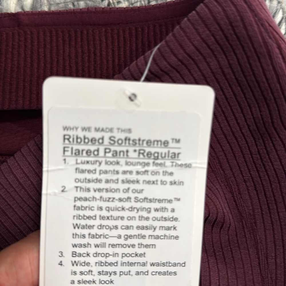 NWT Ribbed Softstreme Flared Pant (Regular) - Garnet - Picture 10 of 11